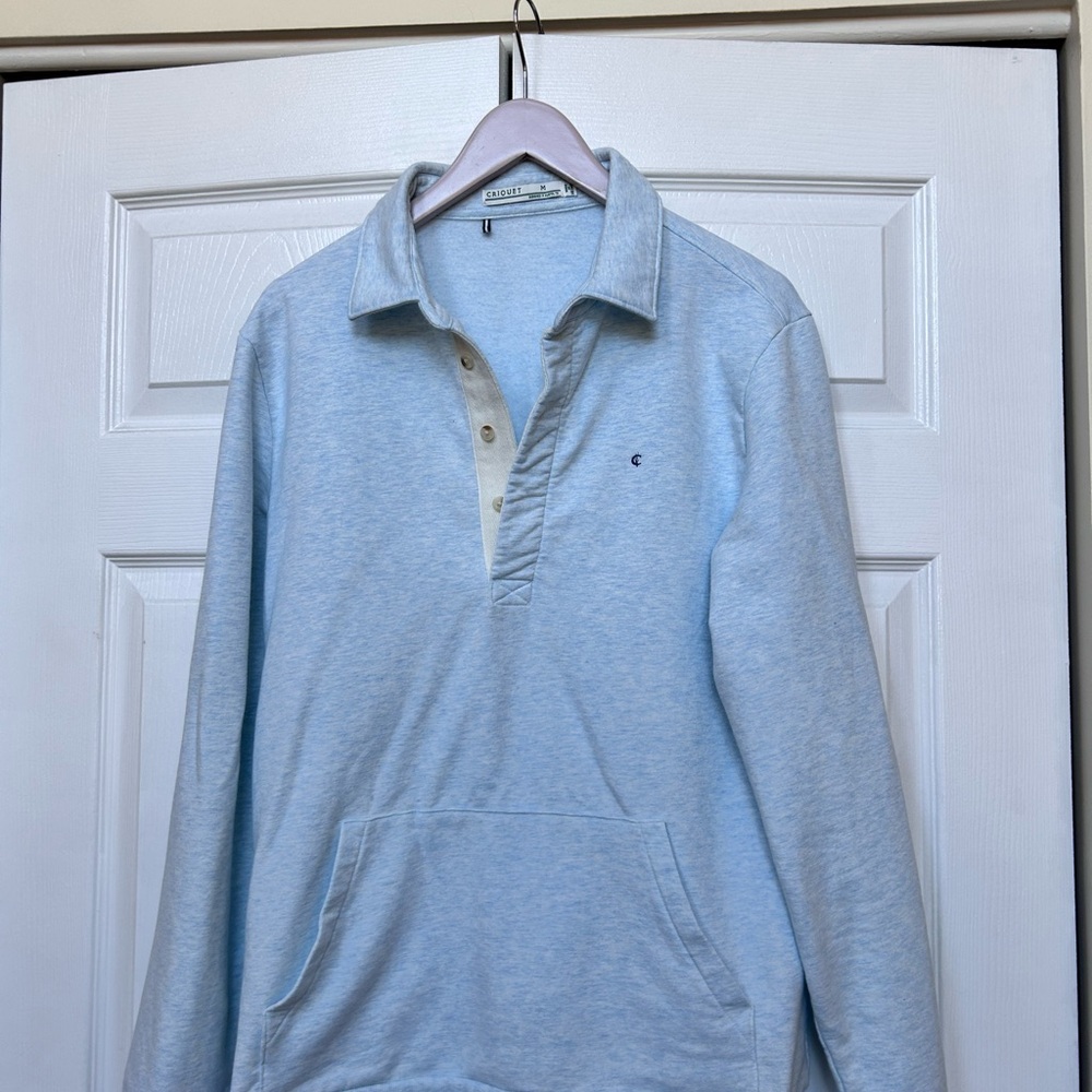 Criquet Men’s Collared Sweatshirt w/ front pocket. Sz: M